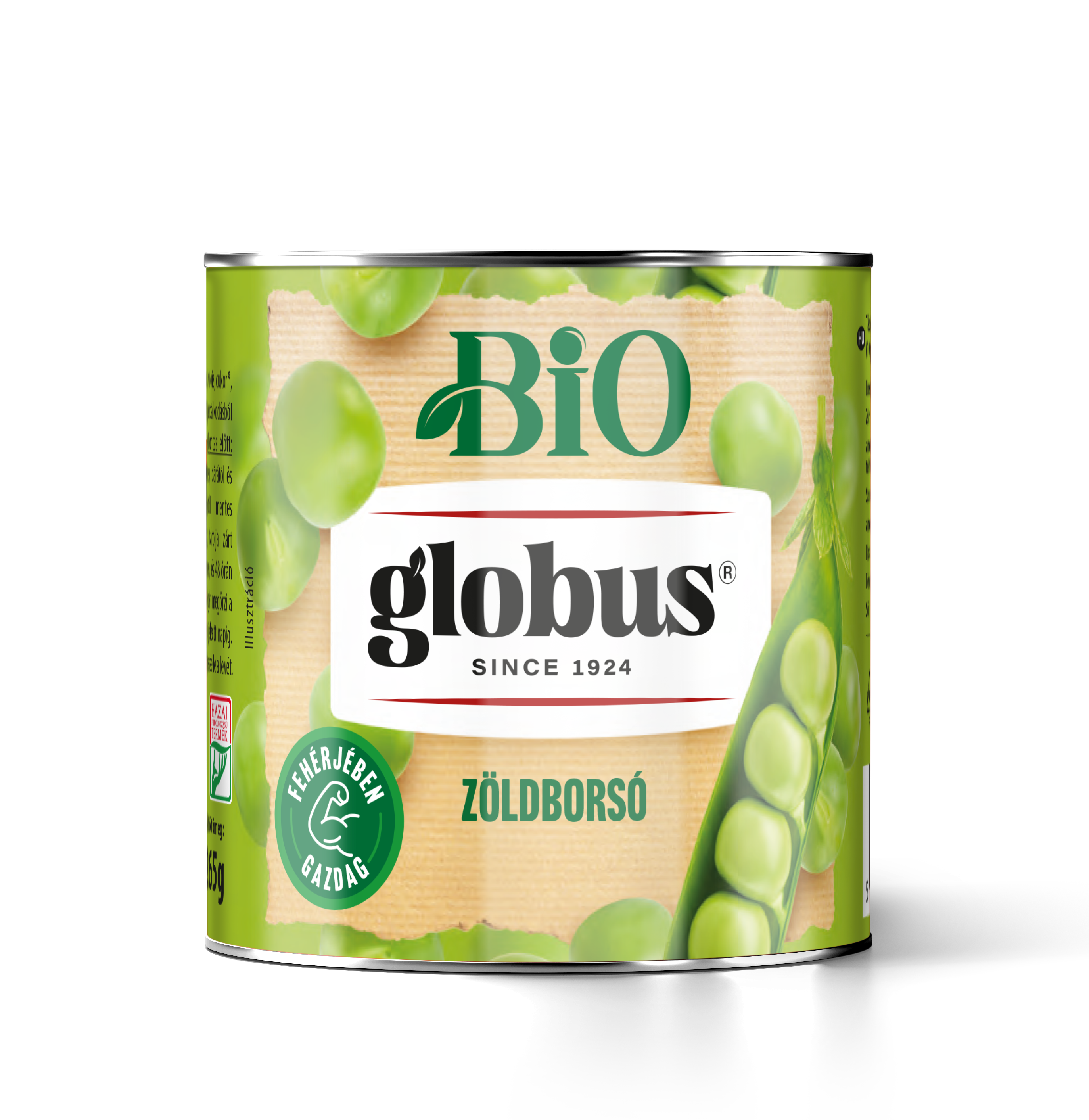 GLOBUS BIO Zöldborsó 400g/265 g